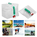 Miniatyrbild 5 av 7: Multifunktionell Vikbar 20L Transparent Vattenbehållare Hink för Utomhusfiske Camping