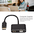 Miniatyrbild 7 av 8: 2 i 1 DP-adapter DP till VGA DP till HD Multimedia-adapter 720P/1080i/1080P-omvandlare för bärbar dator stationär dator