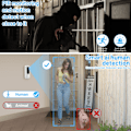 Miniatyrbild 3 av 6: Smart Säkerhetsuppgradering: 2.4G WiFi Smart Video Dörrklocka Kamera, AI Människodetektering, Live View, 2-Vägs Interaktiv Ljudkommunikation, Mörkerseende,