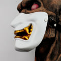 Miniatyrbild 4 av 8: Cosplay Mask Peli Half Face Airsoft Oni Mask Halloween Mask white
