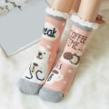 Miniatyrbild 3 av 5: 1 par Golvstrumpor Sherpa Foder Förtjockad Stretchy Soft Comforta Grey