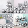 Miniatyrbillede 4 af 5: 50 balloner krom heliumballoner strålende balloner og tyk latex