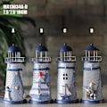 Miniatyrbild 1 av 8: Mediterranean Tower Candle Lighthouse Iron Candlestick home Met Random style 2