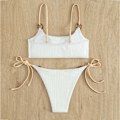 Miniatyrbild 6 av 11: Bikin Baddräkt Dam Baddräkt Bandeau Push Up Micro Bikini Set Baddräkt Strandkläder Sommar Bikini Wine red L