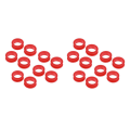 Pikkukuva 2 / 5: 1/2/3/5 10x Parturi-Kampaaja Sakset Sormirengas Red 10 pcs 2PCS