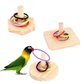 Miniatyrbild 4 av 9: Papegojor Fågelleksak Mini esktop Stapling Leksak Parakiter Intelligens Träningsspel Utbildning Leksak för småfåglar D
