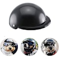 Miniatyrbild 2 av 4: Hundhjälm Glasögon Set Husdjurshjälm Solglasögon Hundar Justerbar Hund Motorcykel Säkerhet Hattar null none
