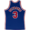 Miniatyrbilde 2 av 3: Mitchell & Ness New Jersey Nets Drazen Petrovic Swingman trøye Royal XL