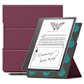 Miniatyrbild 1 av 5: För Amazon Kindle Scribe Magnetic E- case Pu Läderställ Cover Wine Red