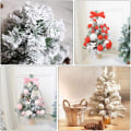 Miniatyrbild 3 av 4: Mini julgran, Snow Christmas Tree Desktop Tree med Snow C