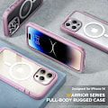 Miniatyrbild 6 av 8: Miracase Glass Series Designad för iPhone 14 Pro Max Case 6,7 tum, [2023 Upgrade] Bumper Case med inbyggd 9H härdat glas Scr Mag-Impatiens Pink