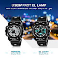 Miniatyrbild 3 av 4: Sport barnklocka, multifunktion vattentät digital watch för 6-15 år gamla pojkar flickor