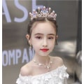 Miniatyrbillede 2 af 5: Piger Tiara Sommerfugl Prinsesse Krone Guld Perle He