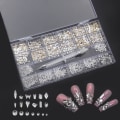 Miniatyrbild 7 av 11: Oregelbundna Rhinestones Flatback Nail Jewels 3D-dekorationer Diamantliknande stenar Gems Set för Nail Art DIY Flat Strass 9