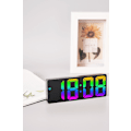 Miniatyrbild 4 av 5: Digital väckarklocka, stor led spegelvisningsklocka, temperaturdisplay, lämplig för sovrum, hem, kontor, färgnummer