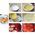 Miniatyrbilde 4 av 5: Former, Pannekake Flipper Eggring Nonstick egg Omelett Fixator 7 sirkler for rask enkel gjør-det-selv-egg/muffin/bakverk （2stk）