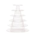 Miniatyrbild 3 av 4: Macaron Cake Display Stand 6-lagers Runt Plast Cake Tower Stand