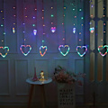 Miniatyrbillede 5 af 5: LED lyskæde kærlighed gardinlampe Valentinsdag bryllup pa