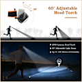 Miniatyrbild 4 av 5: 2 Styck Led Head Torch Uppladdningsbar, 2000 Lumens Pannlampa