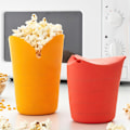 Miniatyrbild 6 av 8: 2x Hopvikbara Popcornskålar till Mikrovågsugn red