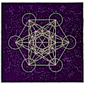 Miniatyrbild 1 av 11: Metatrone's Cub Crystal Grid Altare Tarotduk Duk Sammet Astrologi Tarot Spådomskort Bordsduk Gobeläng 75*75cm