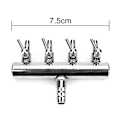 Miniatyrbilde 5 av 5: Luftkontrollventil for akvarium, luftventil for fisketank, rustfritt metall 4 heads