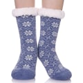 Miniatyrbillede 1 af 5: Dame Vinter Fuzzy Slipper Sokker Skridsikre Bløde Hyggelige Fleece Foring Strikkede Tykke Varme Julestrømper