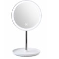 Miniatyrbillede 1 af 5: Spejl badeværelsesbord Multifunktionelt makeupspejl Led makeupspejl Natbord med lampe Natbord