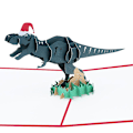 Pikkukuva 3 / 5: Dinosaurus Pop Up -syntymäpäiväkortti, käsintehty onnittelukortti lasten syntymäpäivälahjaksi (joulupipo)