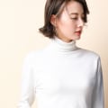 Pikkukuva 1 / 5: Naisten neulottu syksy talvi pusero poolokaulus sisäpaita yksivärinen pusero White XL