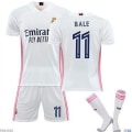 Miniatyrbild 1 av 2: 20-21 Real Madrids nya set Barn Vuxna Fotbollströja Träningströja No.11 BALE XS