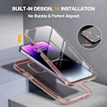 Miniatyrbild 3 av 7: Miracase Glass Series Designad för iPhone 14 Pro Max Case 6,7 tum, [2023 Upgrade] Bumper Case med inbyggd 9H härdat glas Scr Clear Pink