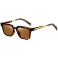 Pikkukuva 1 / 5: Universaali Unisex Neliö Anti UV Silmälasit Uv400 Kirkkaat Kesälasit Ajolasit Aurinkolasit Leopard Brown