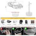 Miniatyrbild 5 av 6: Bil 3D Night Light Bilar för pojkar Barn 3D Lamp Lights Xmas Gi
