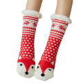 Miniatyrbild 1 av 5: 1 par Golvstrumpor Sherpa Foder Förtjockad Stretchy Soft Comforta Red