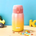 Miniatyrbilde 2 av 7: Vannflaske for barn, dobbeltvegg vakuumisolert flaske i rustfritt stål for 24 timers kjøling & 12 timer Hold varm, 266 ml (gul-rosa)