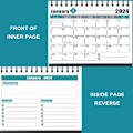 Miniatyrbild 3 av 4: 2024 Standing Flip Desk Calendar, januari 2024 till december 2024, 6,9"