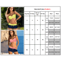 Pikkukuva 5 / 5: Naisten topatut push-up bikinisetti poikashortsit uimapuku red+navy M