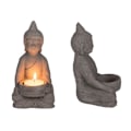 Miniatyrbilde 1 av 5: Lysholder Buddha - For telys gray