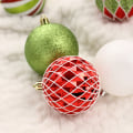 Miniatyrbild 5 av 5: 8 cm julkulor prydnadsföremål, 16 st splittersäkra färgglada Red, green, white