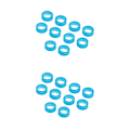 Miniatyrbilde 2 av 5: 1/2/3/5 10x Barber Frisør Saks Fingerring Light Blue 10 pcs 2PCS