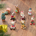Miniatyrbild 5 av 6: Mini julstaty säsongsbetonad harts Desktop figurdocka mikro landskapsdekoration santa claus