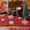 Miniatyrbild 4 av 5: Julbordslöpare, julbroderad bordsduk jul