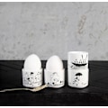 Miniatyrbild 2 av 2: Äggkoppar Mumin 4 st Svart/vit white