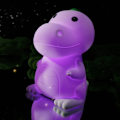 Miniatyrbillede 6 af 6: Dinosaur silikonlampe sød dekompression dobbelt farve skiftende atm