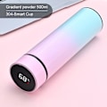 Miniatyrbild 1 av 5: 1000 ml smart termosflaska hålla kall och varm flaska temperaturdisplay intelligent termos för vatten te kaffe vakuumflaskor 500ml pink blue