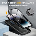 Miniatyrbild 4 av 8: Miracase Glass Series Designad för iPhone 14 Pro Max Case 6,7 tum, [2023 Upgrade] Bumper Case med inbyggd 9H härdat glas Scr Matte Black