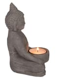 Miniatyrbillede 4 af 5: Lysestage Buddha - Til fyrfadslys gray
