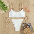 Miniatyrbild 5 av 11: Bikin Baddräkt Dam Baddräkt Bandeau Push Up Micro Bikini Set Baddräkt Strandkläder Sommar Bikini Wine red L