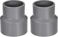 63 mm x 50 mm PVC-rørreduktionskobling navkobling DWV grå 2 stk.